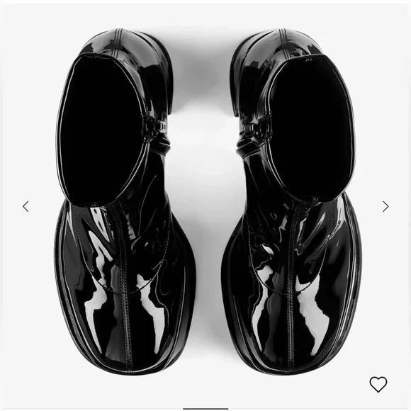 NWT Jimmy Choo Black Stretch Patent Fabric Ankle Boots- Hadi AB - Picture 5 of 11